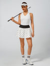 Tummy Control Bow Polka Dot A-Line Golf Skirt