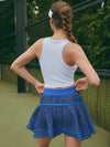 Quick-Dry Bow Floral A-Line Tennis Skirt