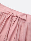 Quick-Dry Bow Ombre A-Line Tennis Skirt