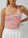 Light-to-medium Support Straps Lace Trim Crop Tank Top
