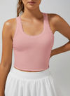 Light-to-medium Support Straps Lace Trim Crop Tank Top