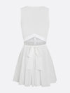 Built-in Bra Bow Cut Out V Neck Sleeveless Tennis Dress