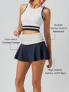Tummy Control Ruched A-Line Tennis Skirt