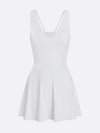 Built-in Bra Bow Cut Out V Neck Sleeveless Tennis Dress