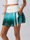 Tummy Control Ombre Pleated A-Line Tennis Skirt