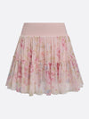 Quick-Dry Bow Floral A-Line Tennis Skirt
