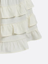 Contrast Waist Tiered Ruffles Tennis Skirt