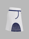 Drawstring Waist Color-block Design Tennis Skirt