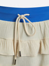 Contrast Waist Tiered Ruffles Tennis Skirt