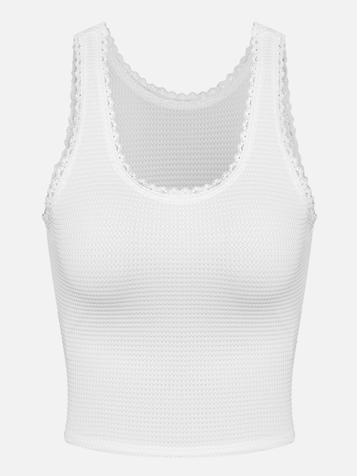 Light-to-medium Support Straps Lace Trim Tank Top