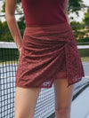 Quick-Dry Hollow Out Floral A-Line Tennis Skirt