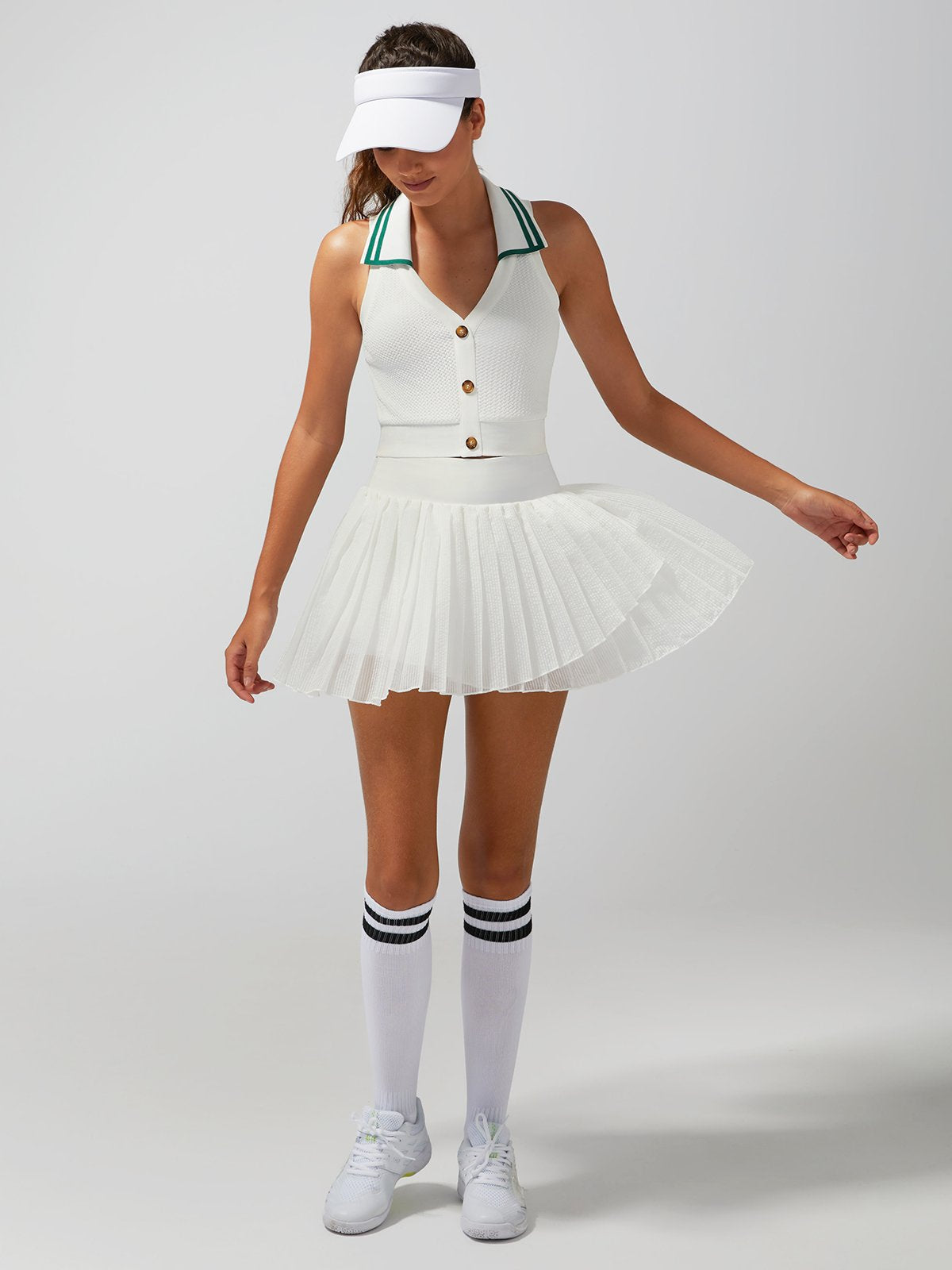 Irregular Craftsmanship Pleated Tennis Skirt
