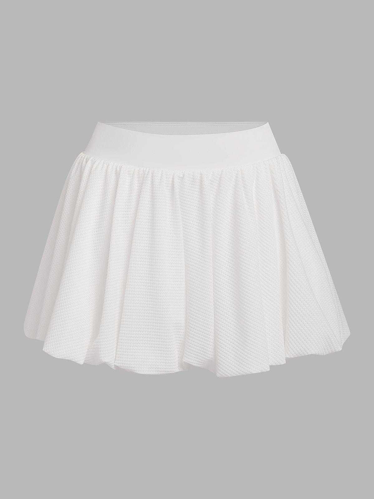 Waffle Fabric Bubble Tennis Skirt