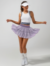High-stretch Waistband Bow Tennis Skirt