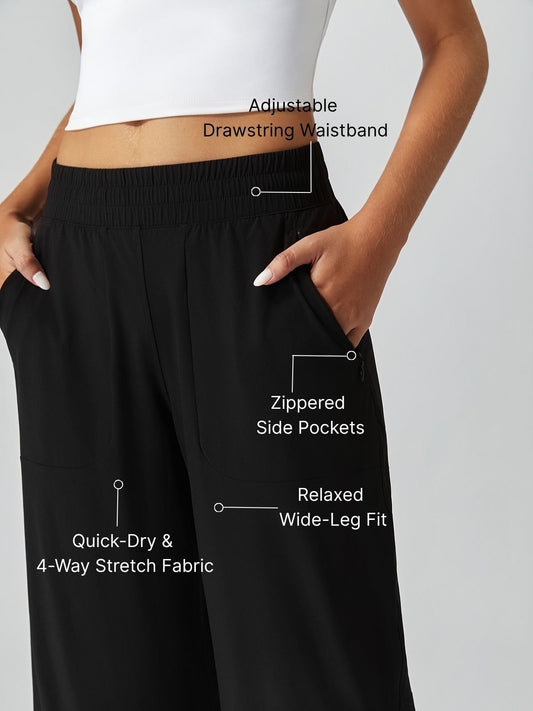 Women's Quick-Dry Long Wide-Leg Pant With Pockets