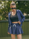 Abrasion-Resistant Drawstring A-Line Tennis Skirt