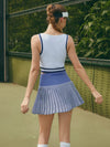 Quick-Dry Hollow Out Floral A-Line Tennis Skirt