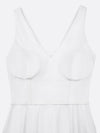 Built-in Bra Bow Cut Out V Neck Sleeveless Tennis Dress