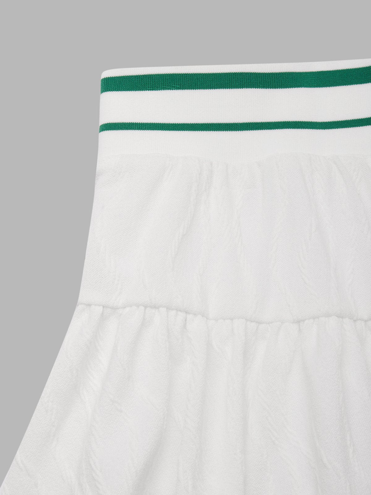 Collegiate Stripes Pleated Tennis Skirt Red