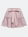 High-stretch Waistband Bow Tennis Skirt