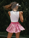 High-stretch Waistband Bow Tennis Skirt