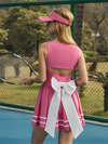 3D Bow Open-back Tennis Dress