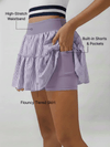 High-stretch Waistband Bow Tennis Skirt