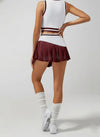 Pleated Irregular Craftsmanship Tennis Skirt