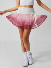 Tummy Control Ombre Pleated A-Line Tennis Skirt Pink