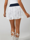 Lace 3D Flowers Pleated Tennis Skirt