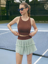 Quick-Dry Floral A-Line Tennis Skirt