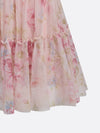 Quick-Dry Bow Floral A-Line Tennis Skirt