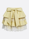 Breathable Bow Lace A-Line Tennis Skirt