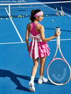 Built-in Bra Bow Folds Crew Neck Sleeveless Tennis Dress