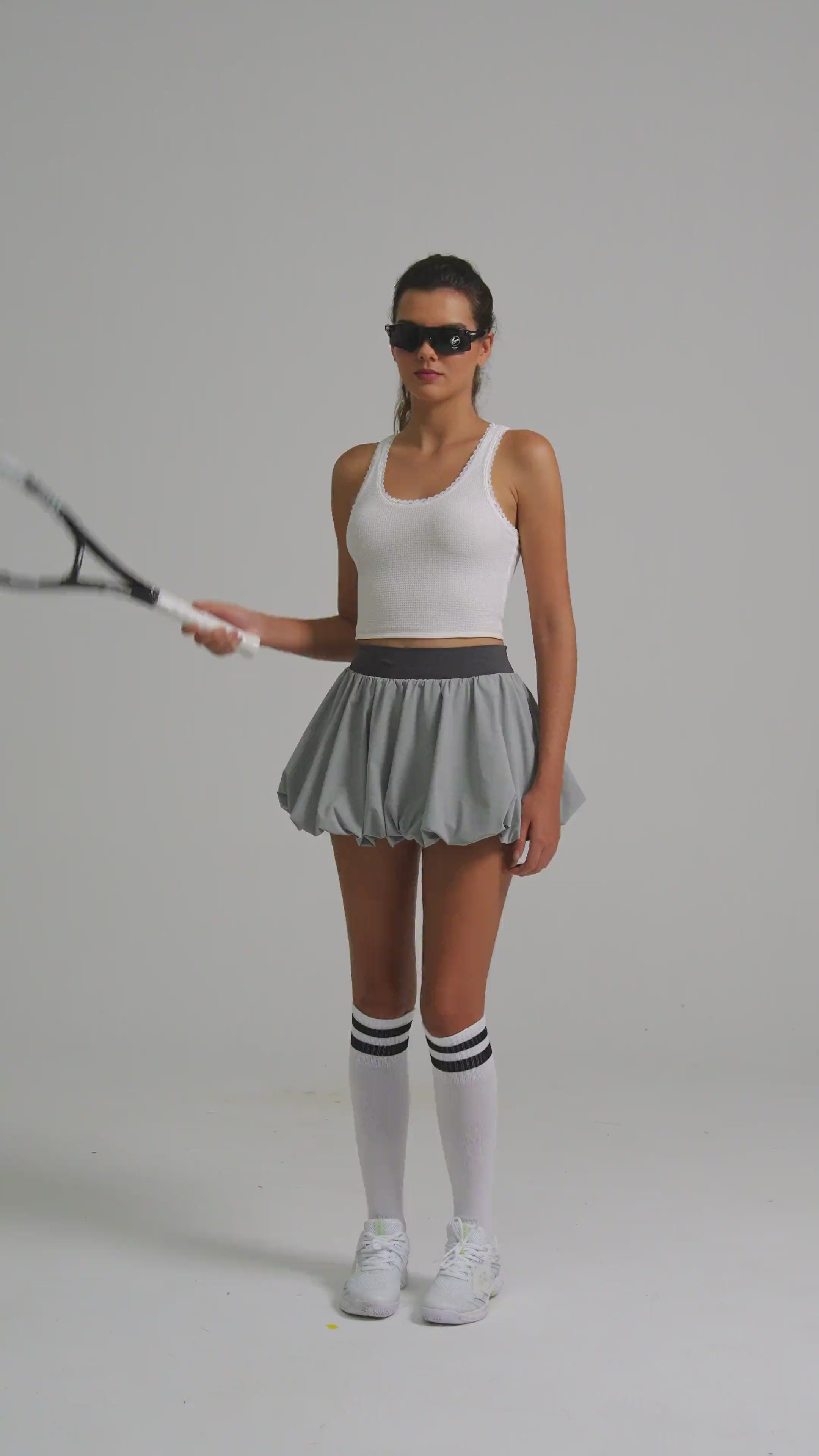 High Elasticity Bubble Tennis Skirt