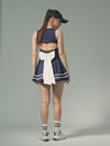 3D Bow Open-back Tennis Dress Pink