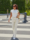 Women's High-Elastic Lace-up Long Pant