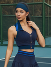 Buckle Polo Tank Top Navyblue