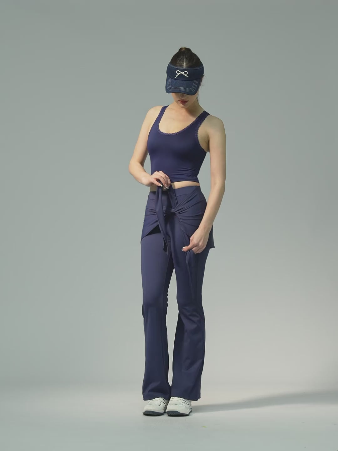 Women's High-Elastic Lace-up Long Pant